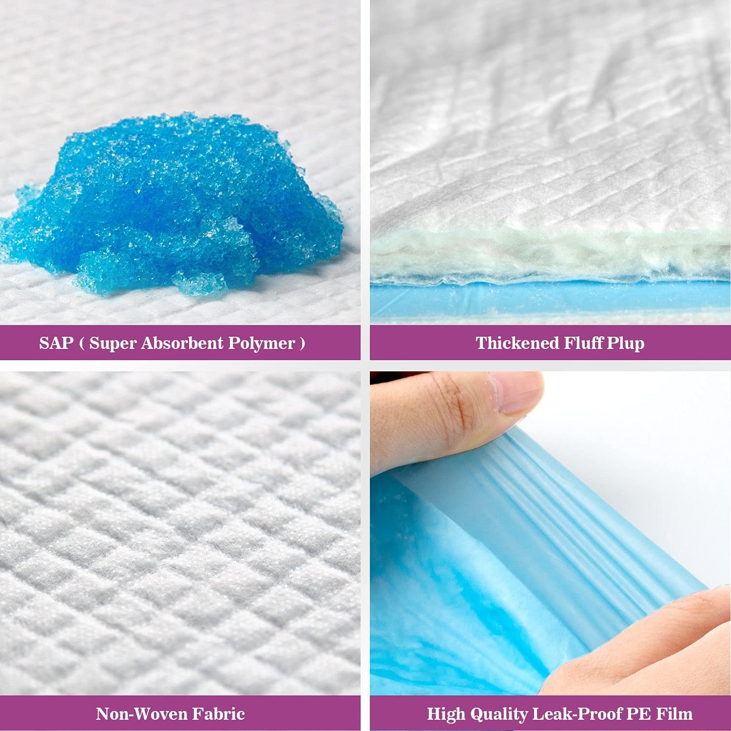 Disposable Pet Piddle and Potty Pads for Puppies , Extra Large Dog Pee Pads 28"x30"/30"x36" Super Absorbent & Leak-Proof |